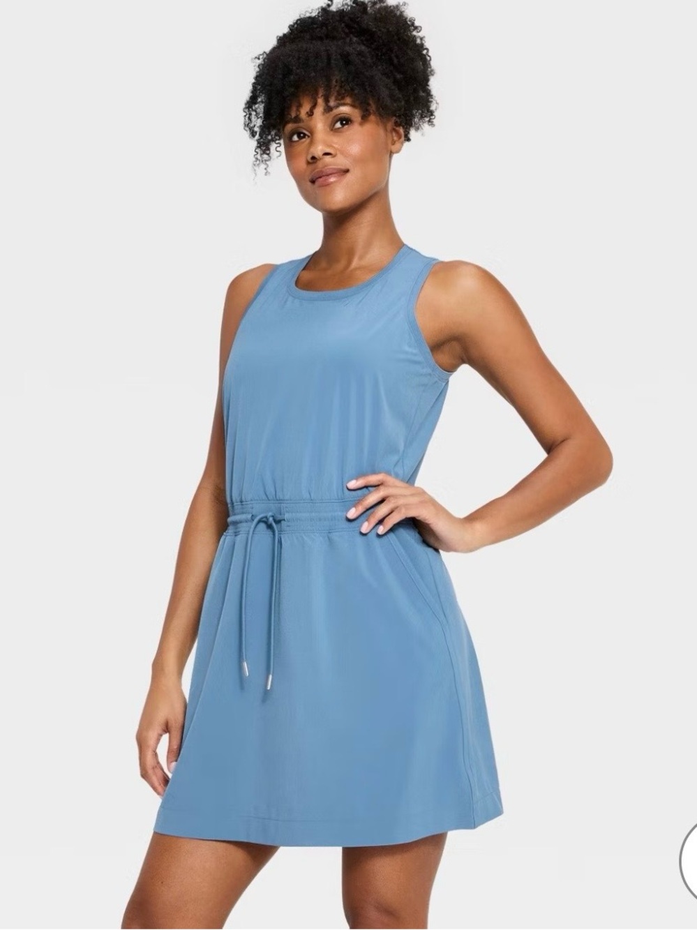 Women’s Blue Drawstring Activewear Dress